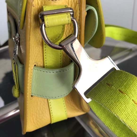 PROENZA SCHOULER Yellow Colorblock Leather PS11 - Picture 3 of 7